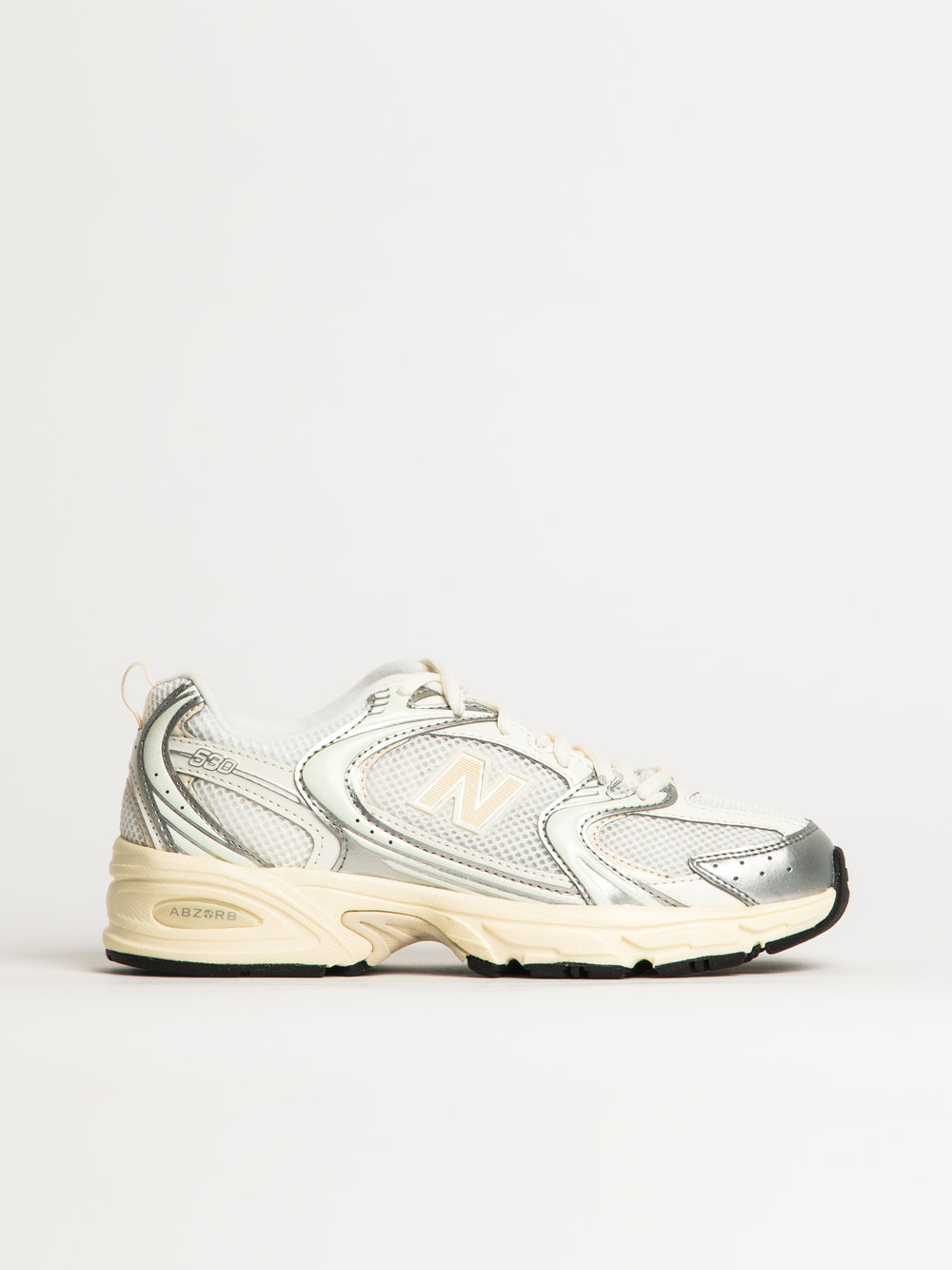 WOMENS NEW BALANCE THE 530 SNEAKER - SILVER METALLIC LINEN