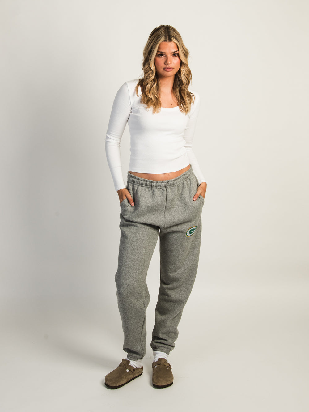 RUSSELL NFL GREEN BAY PACKERS EMBROIDERED SWEATPANTS