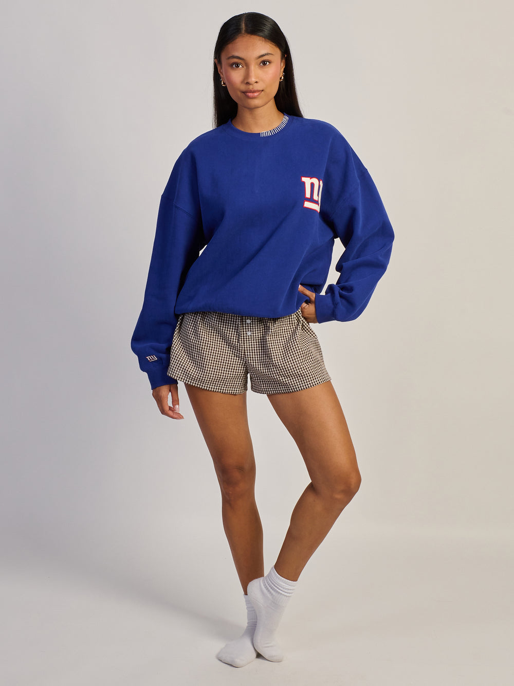 NFL NY GIANTS STITCH CREWNECK