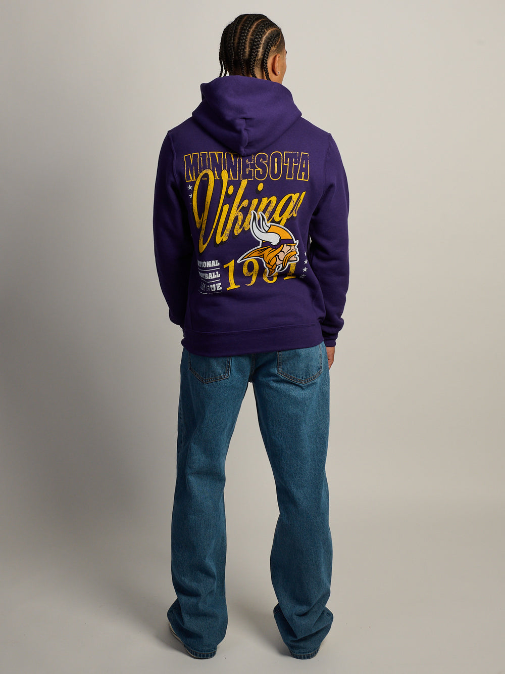 SWEAT À CAPUCHE BRODÉ VINTAGE NFL VIKINGS