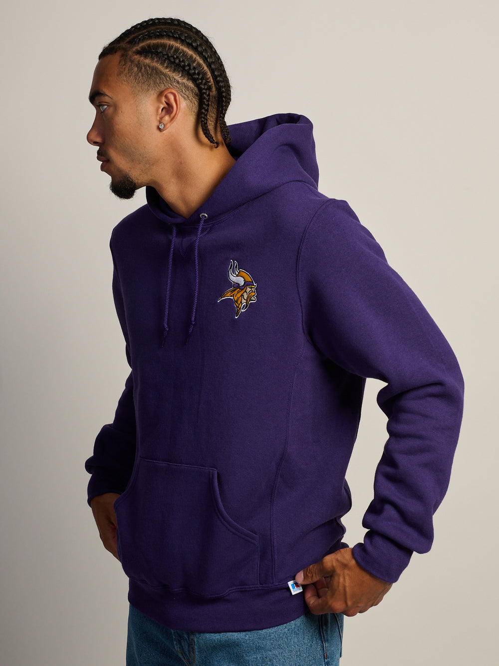 SWEAT À CAPUCHE BRODÉ VINTAGE NFL VIKINGS