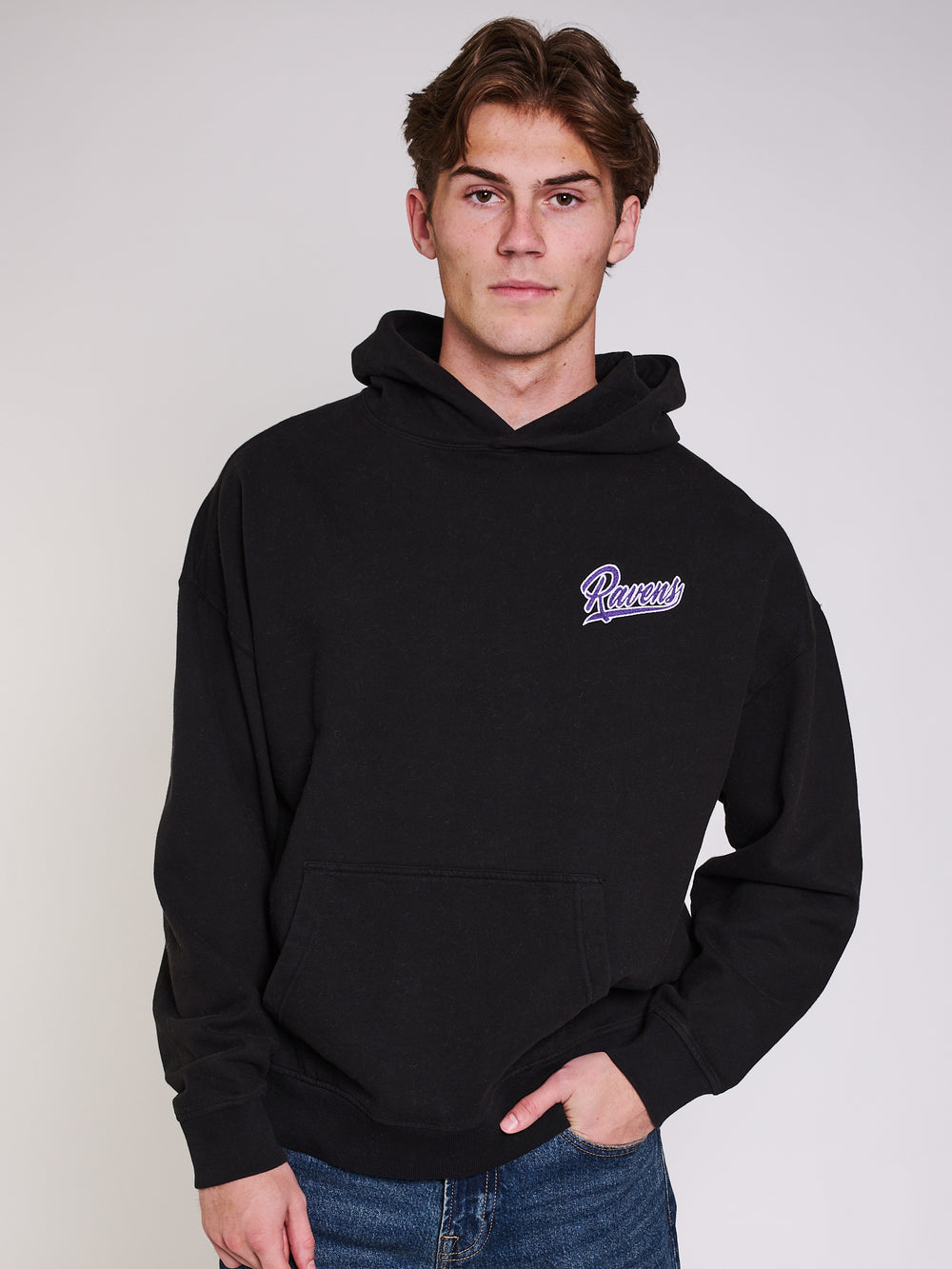 NFL RAVENS SCRIPT RELAXED HOODIE