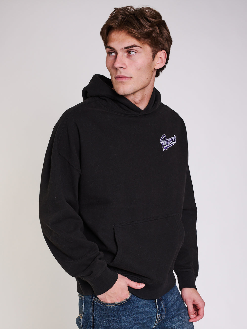 NFL RAVENS SCRIPT RELAXED HOODIE