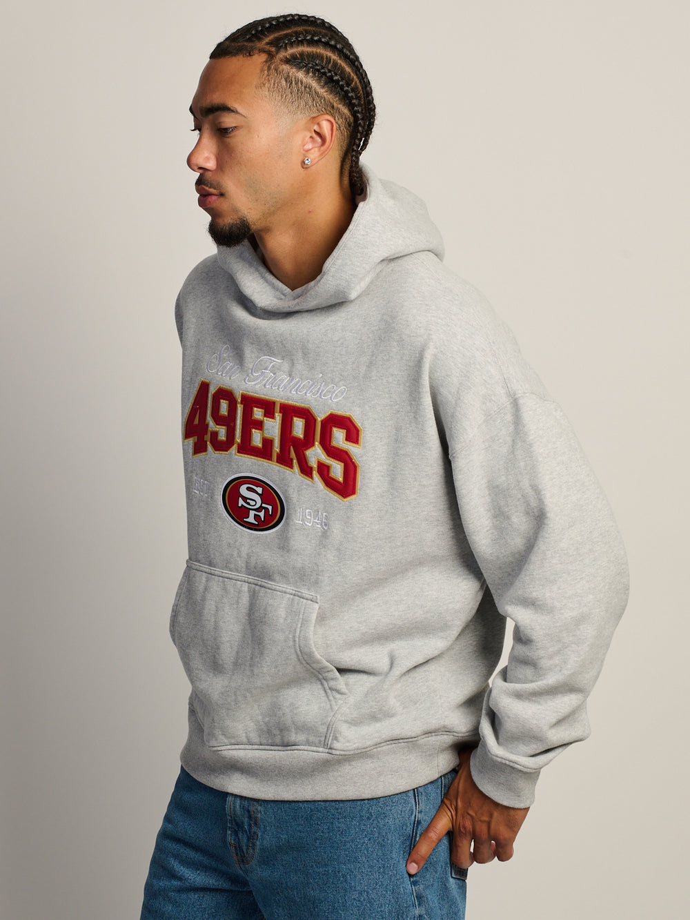 NFL 49ERS EMBROIDERED HOODIE