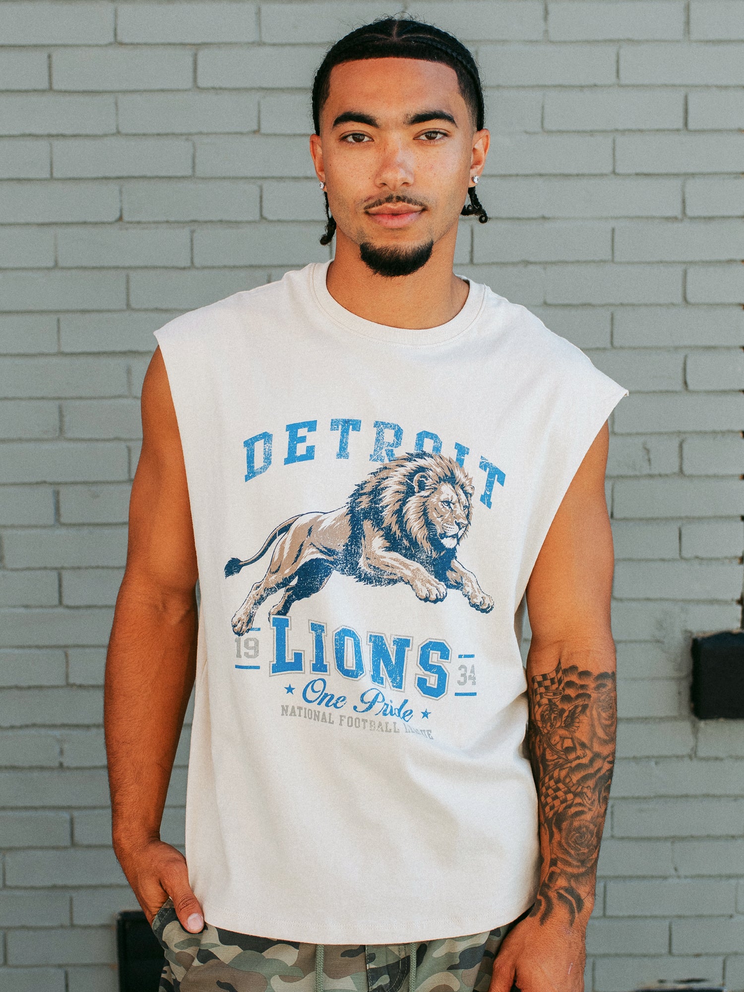 NFL DETROIT LIONS MUSCLE TANK