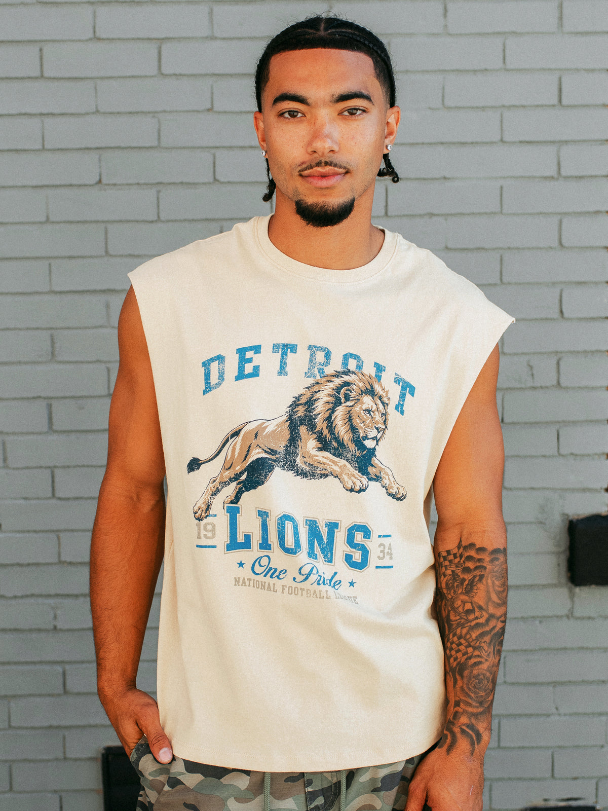 NFL DETROIT LIONS MUSCLE TANK