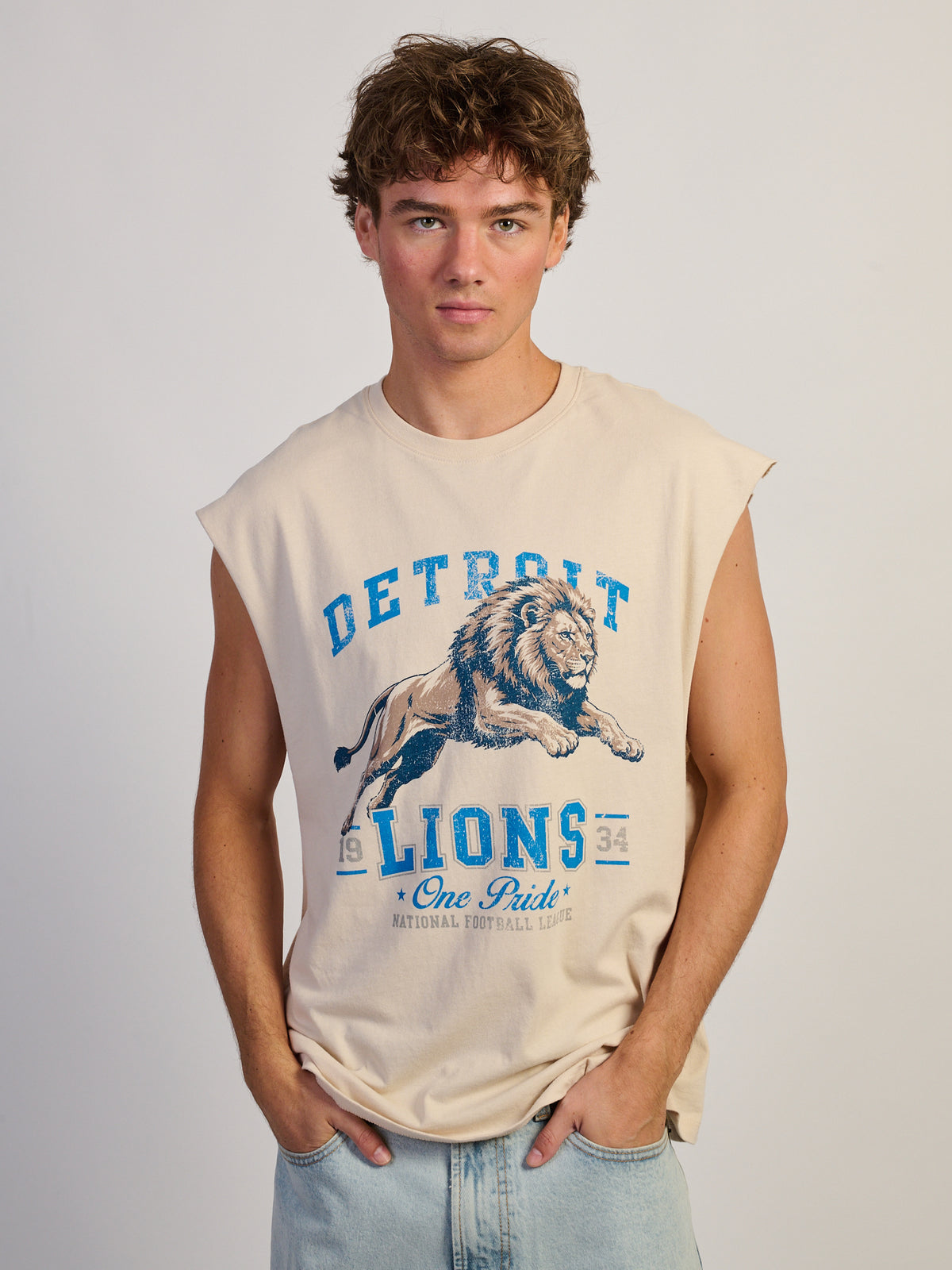 NFL DETROIT LIONS MUSCLE TANK
