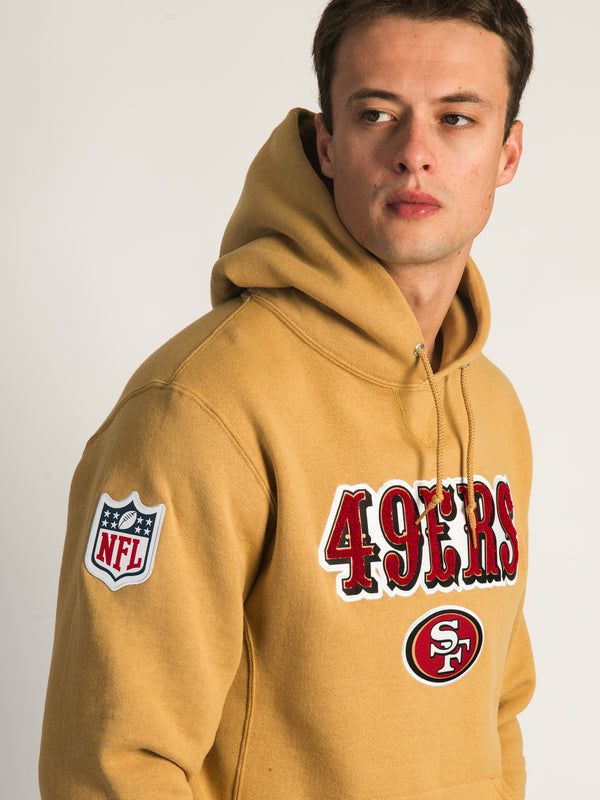 Icer Brands NFL Men's San Francisco 49ers Fleece Hoodie Pullover Sweatshirt Embroidered, Medium, Red