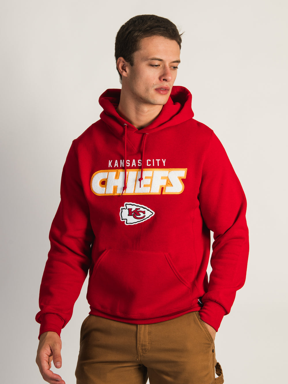 RUSSELL NFL KANSAS CITY CHIEFS END ZONE PULLOVER HOODIE
