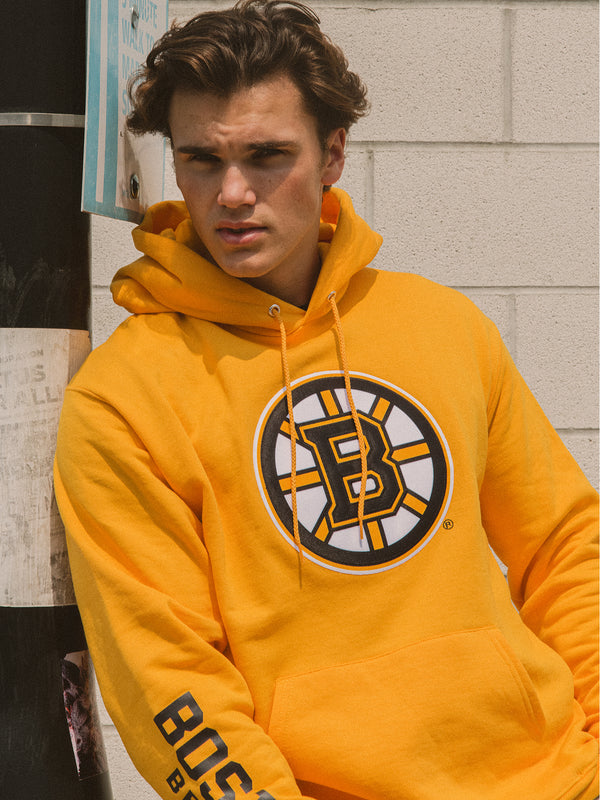 NHL BOSTON BRUINS CENTER ICE PULL OVER HOODIE
