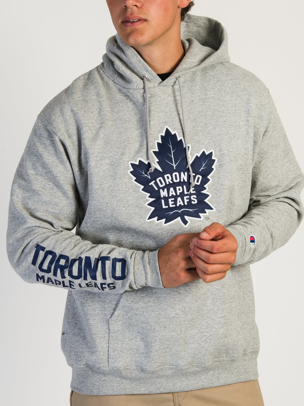 A toronto maple leafs hoodie with the toronto maple leafs on it
