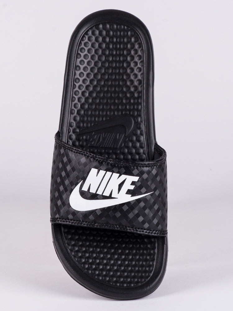 Nike Sportswear Benassi Text Slides Nike Benassi Navy Blue Men's