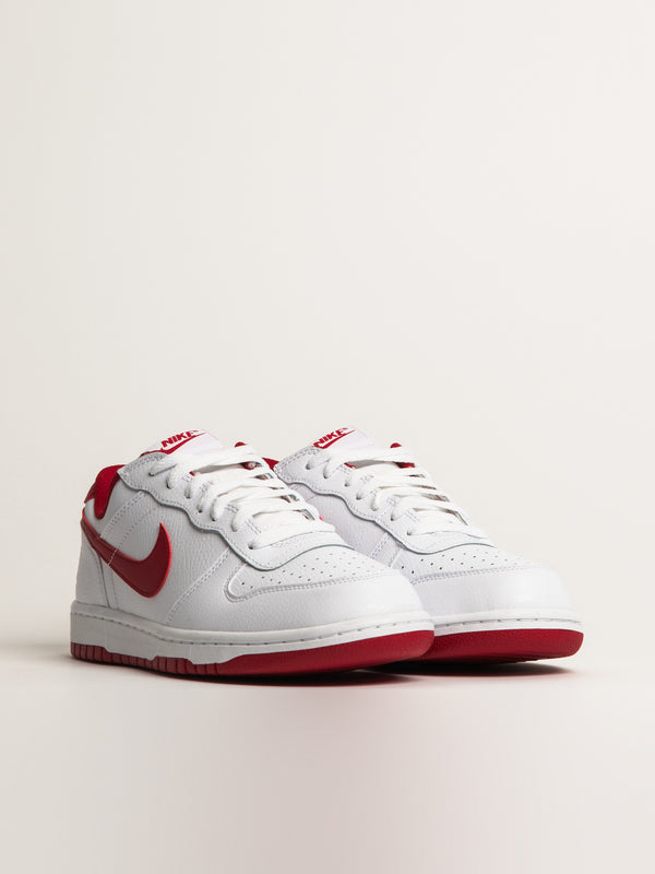 MENS NIKE BIG NIKE LOW SNEAKER - WHITE/GYM RED