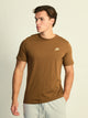 NIKE NIKE SPORTSWEAR CLUB T-SHIRT - BROWN - Boathouse