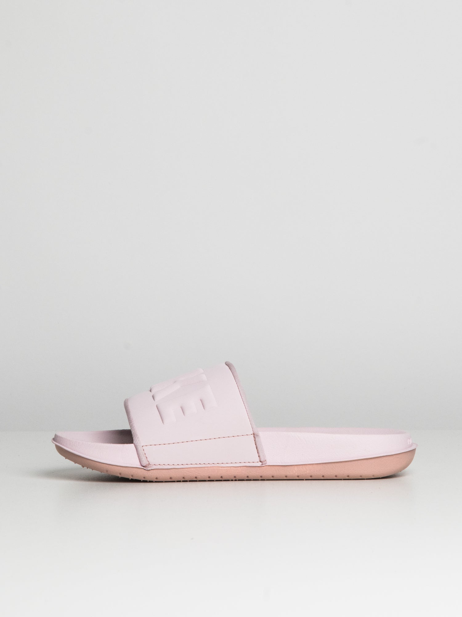 Nike slides store with pink logo