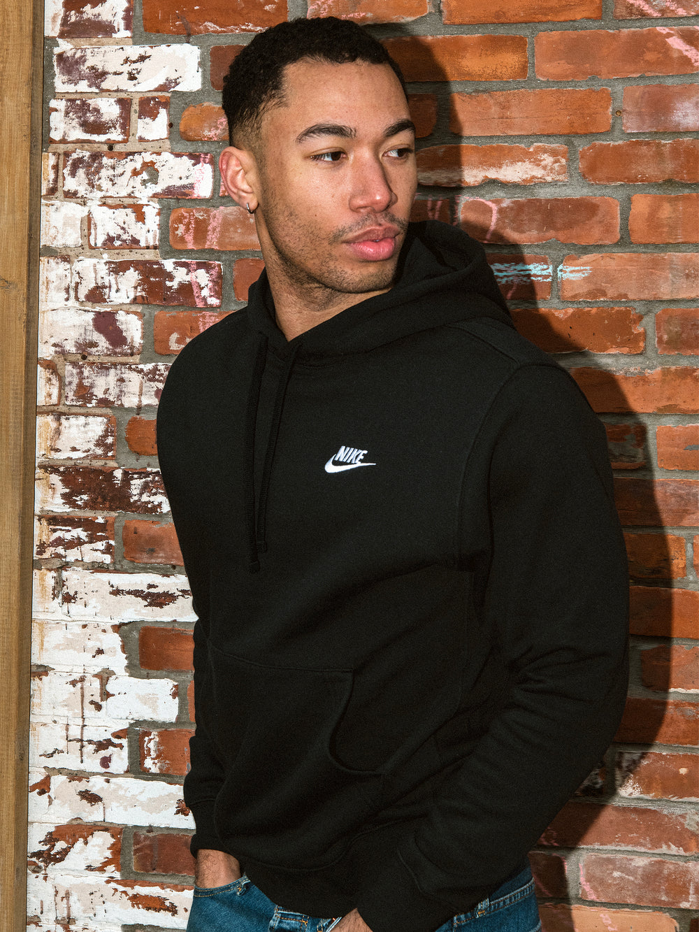 Nike Sportswear Club Fleece Full-Zip Hooded Sweatshirt (Black