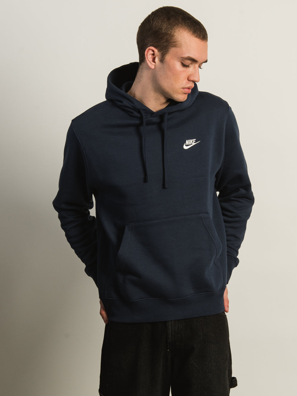 NIKE M NSW CLUB PULLOVER HOODIE-NAVY