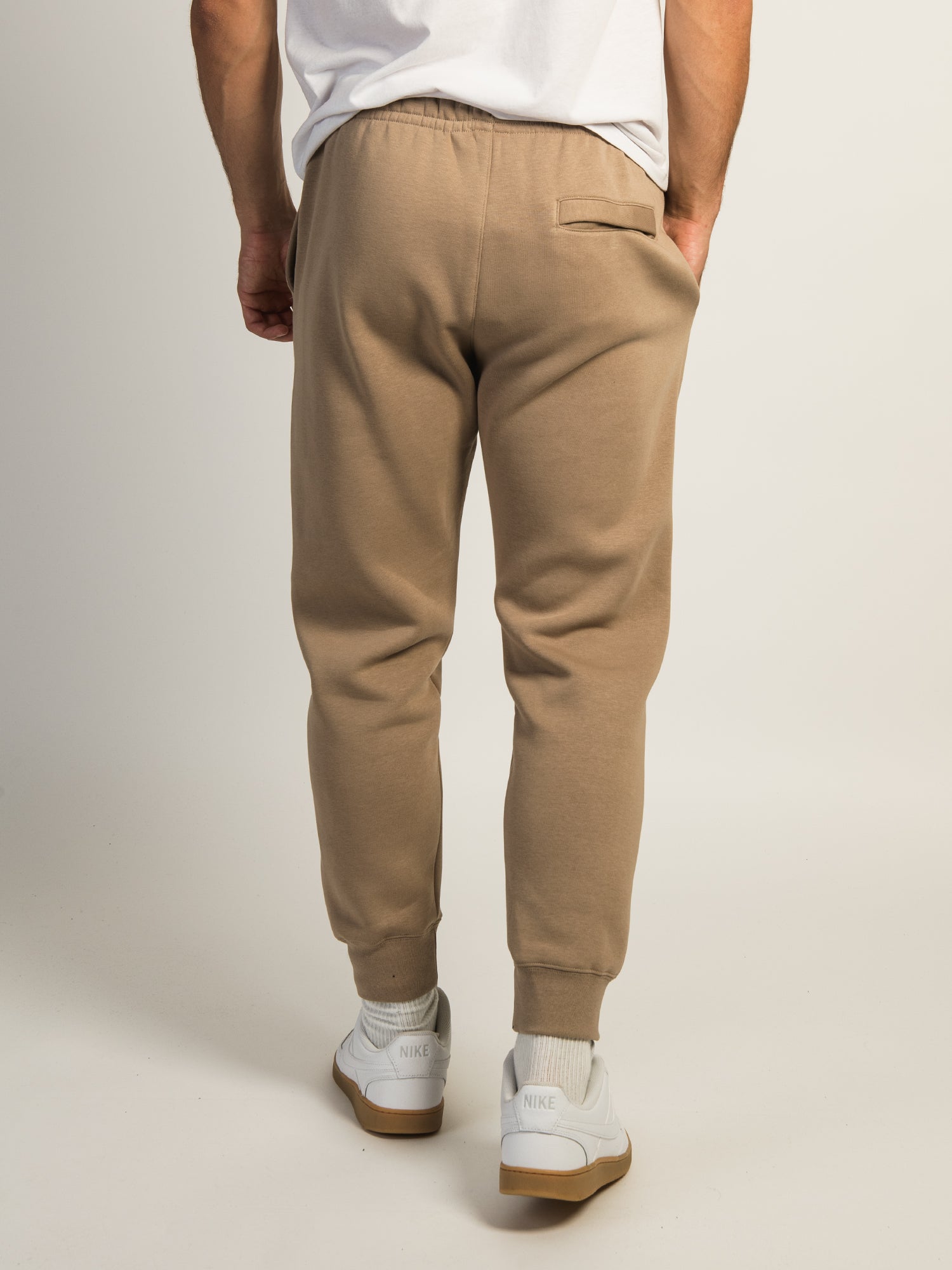 Nike Sportswear hot Double Swoosh Fleece Jogger Pants Beige