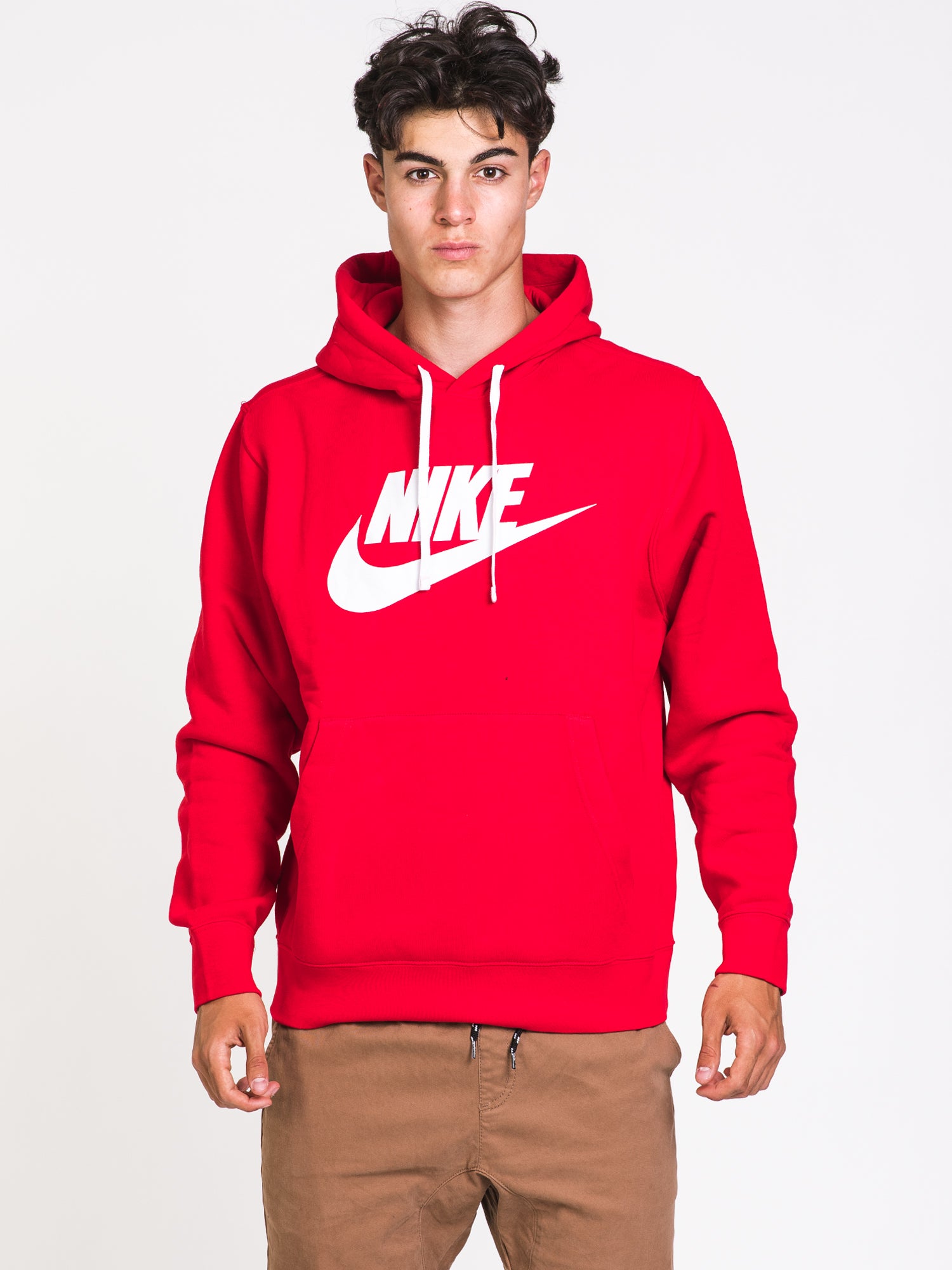 Nike sportswear club hot sale fleece red