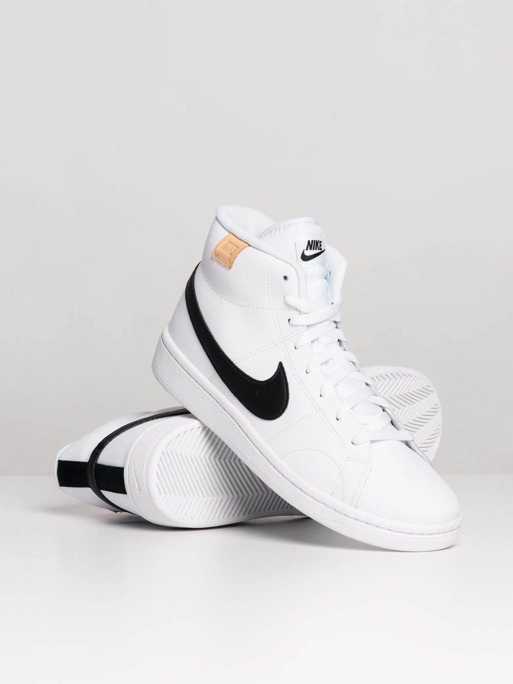 MENS NIKE COURT ROYALE MID SNEAKER WHITE/BLACK