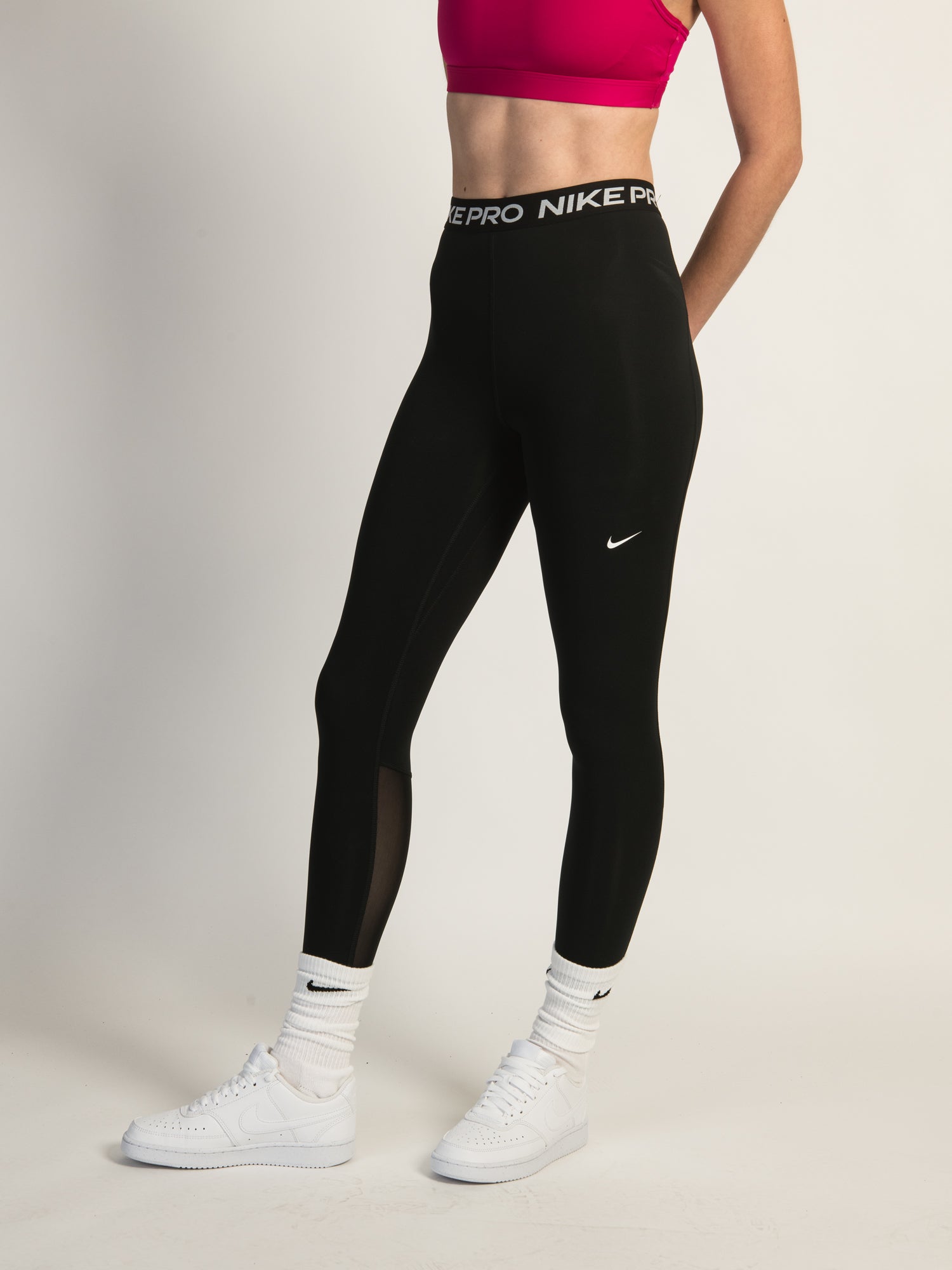 NIKE HEAVYWEIGHT 7 8 MESH PANEL LEGGINGS