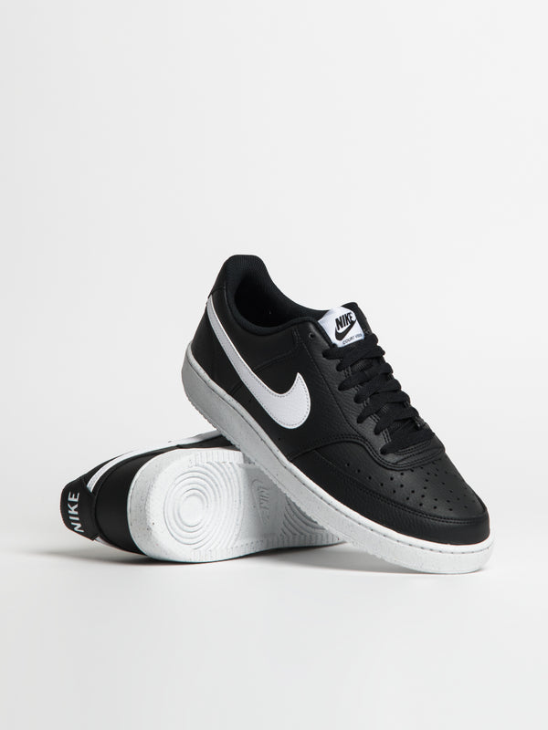 MENS NIKE COURT VISION LOW NEXT NATURE SNEAKER - BLACK/WHITE