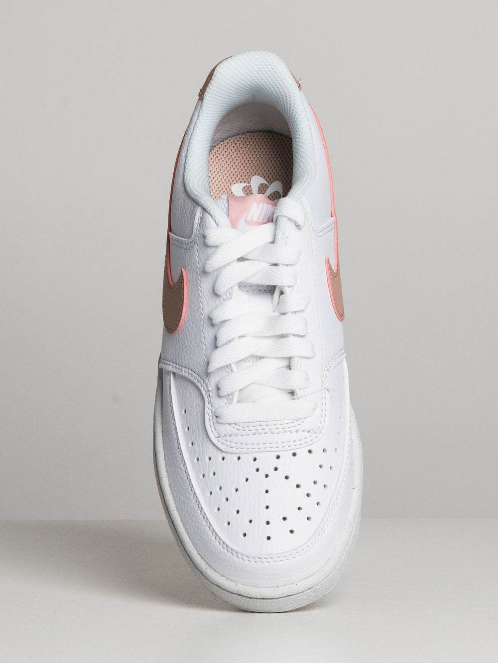 WOMENS NIKE COURT VISION LO NEXT NATURE SNEAKER WHITE/PINK OXFORD