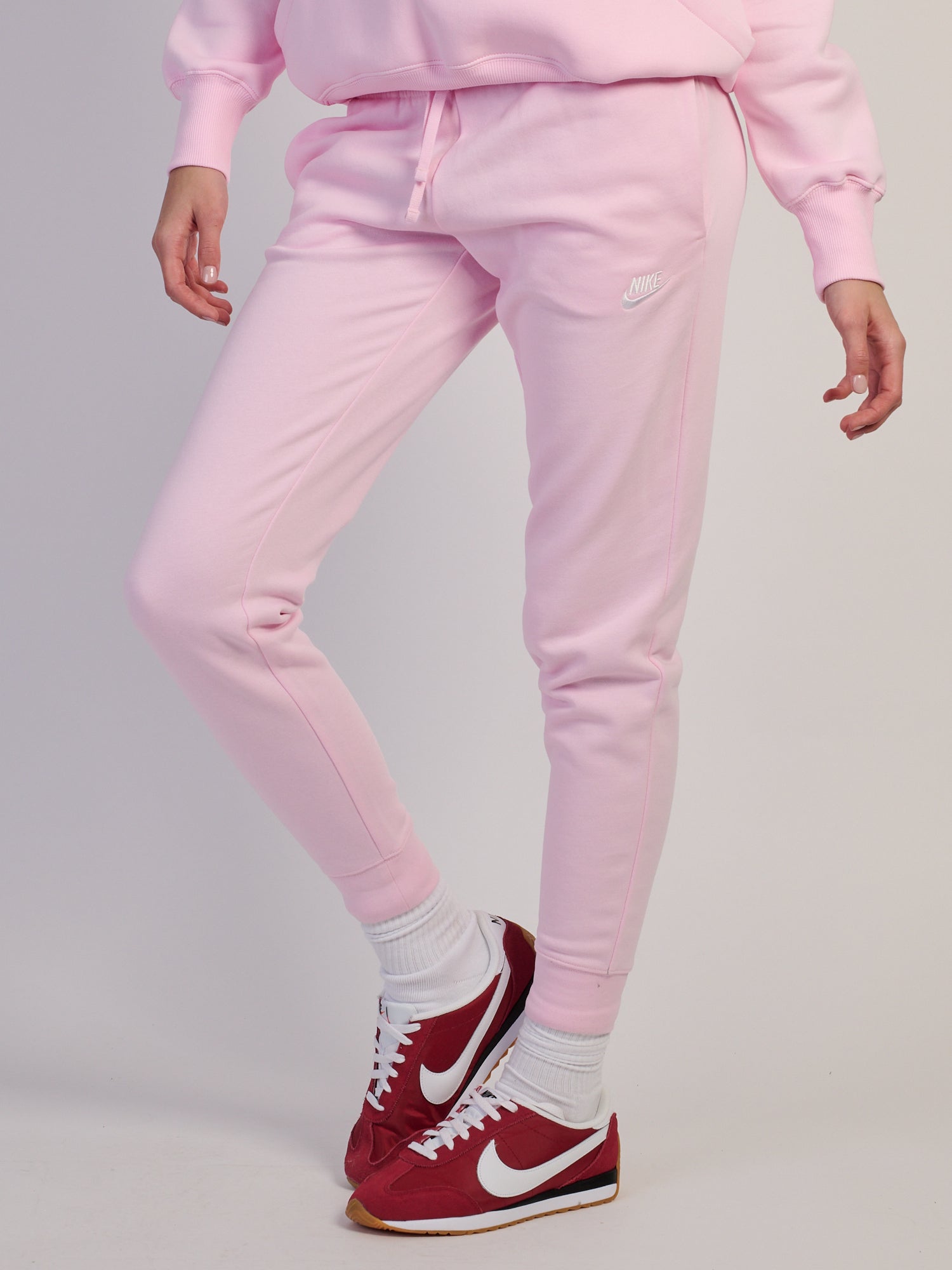 NIKE SPORTSWEAR CLUB FLEECE MID RISE PANT STD - PINK