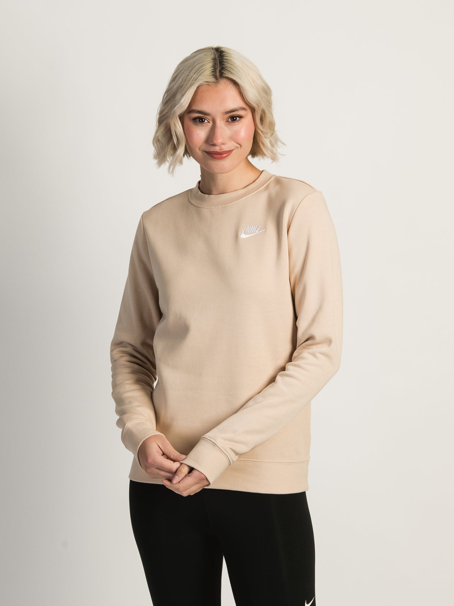 Nike fleece sales crew sweater