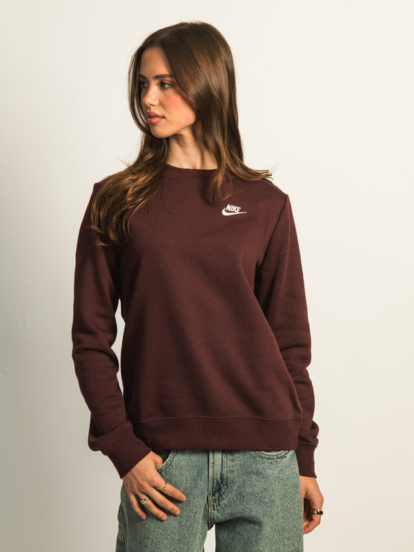 NIKE SPORTSWEAR CLUB FLEECE CREWNECK SWEATER - BURGUNDY
