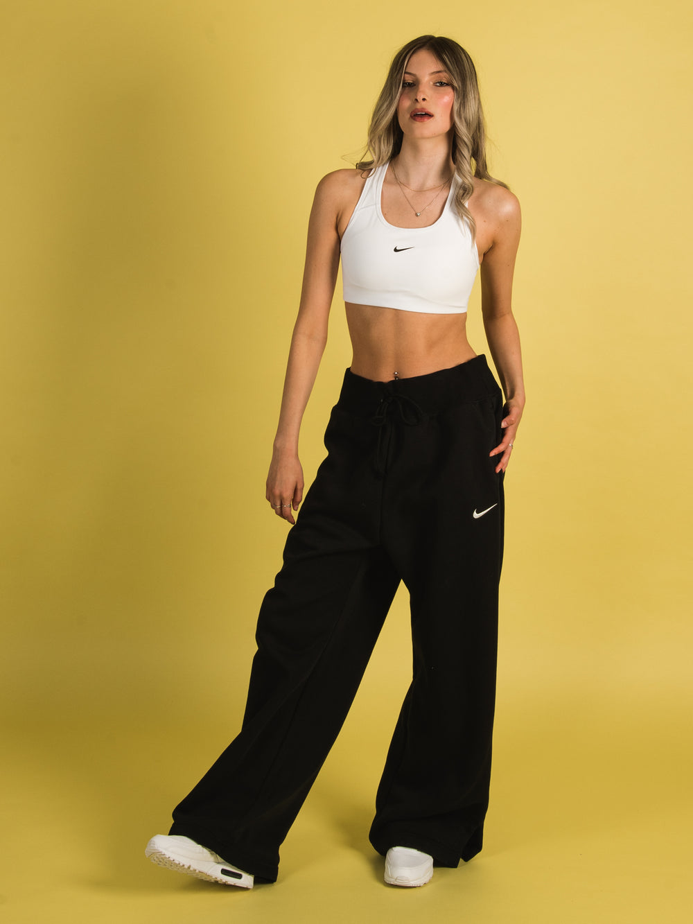 Nike Sportswear Phoenix Women's High-Waisted Wide Leg Pants Beige