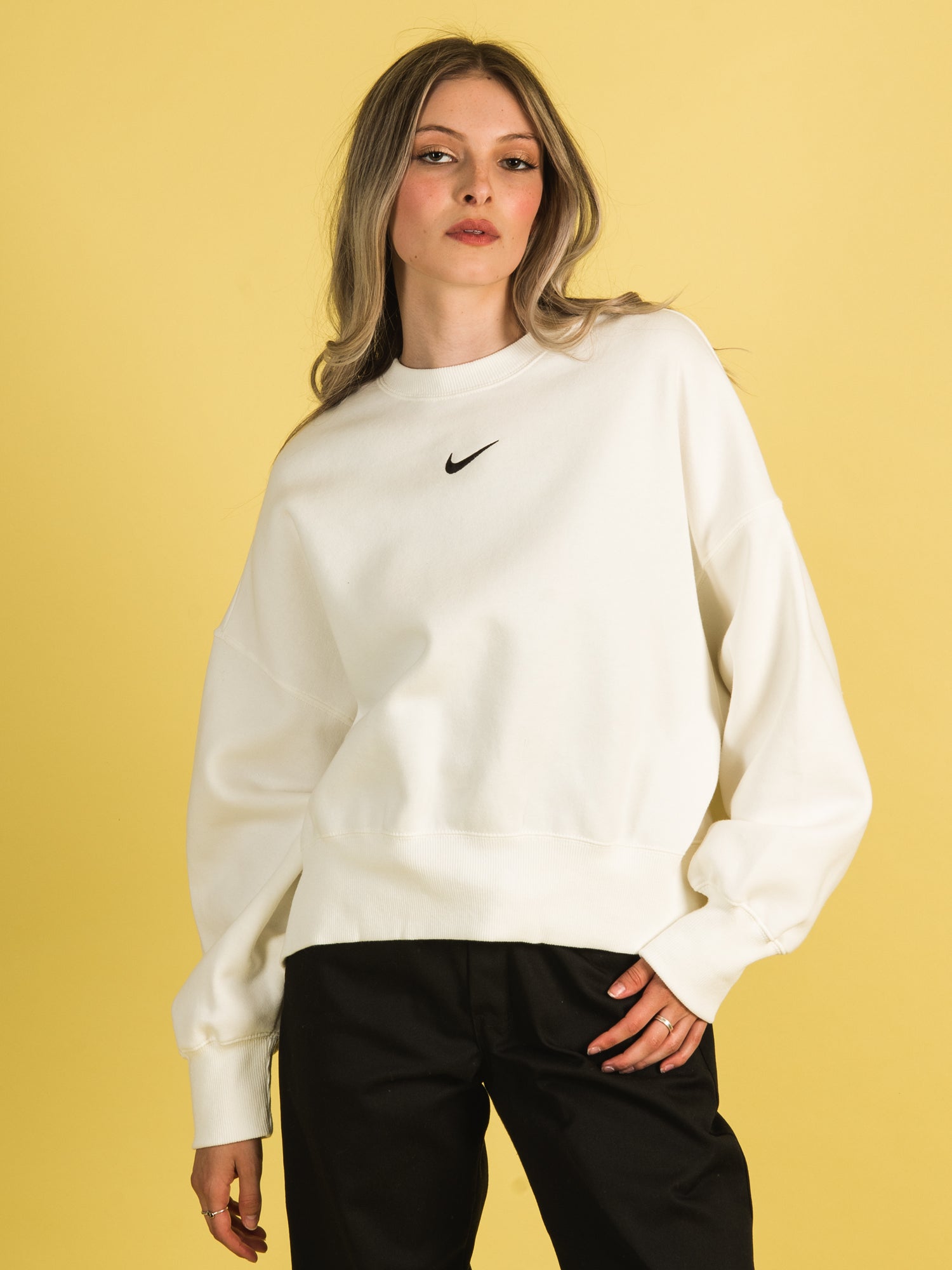 Nike swoosh oatmeal discount sweatshirt