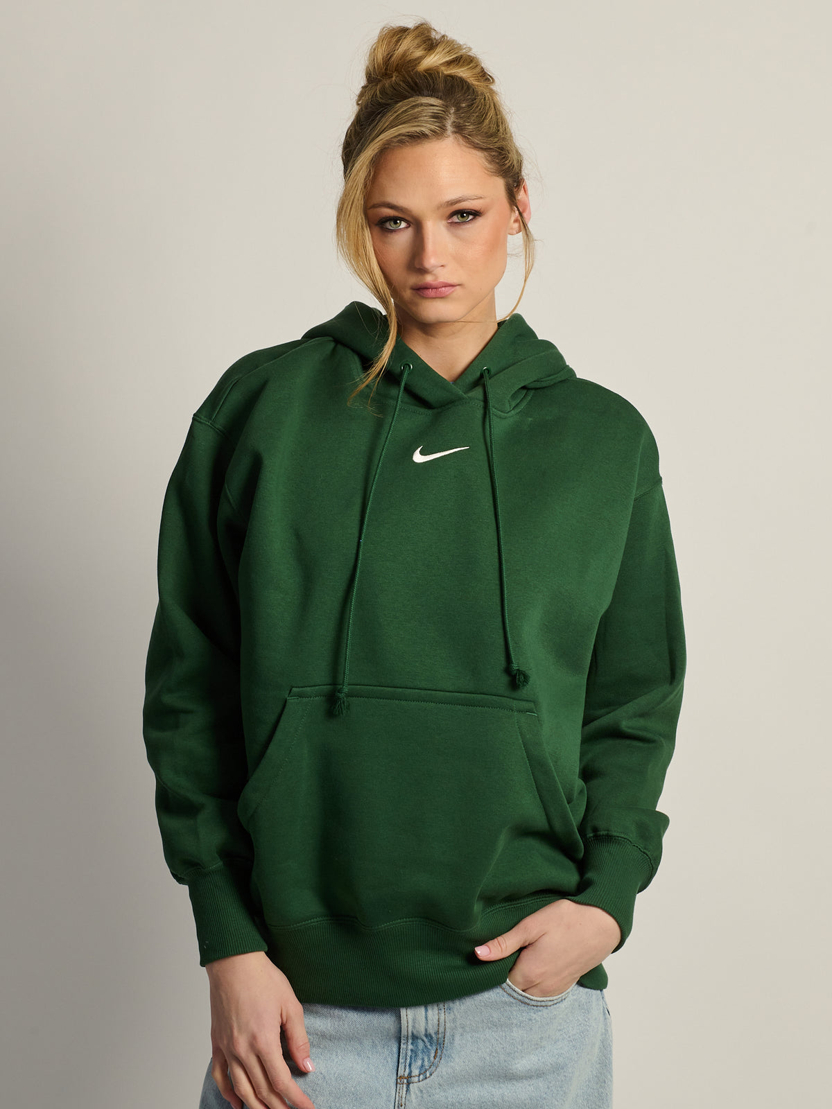 ウェア NIKE NIKE SPORTSWEAR PHOENIX FLEECE OVERSIZED PULL OVER HOODIE - FOREST