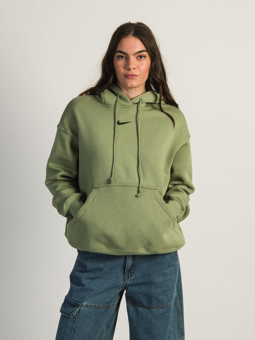 NEW Nike Women's Oversized Pullover Hoodie Sportswear Turquoise (DJ7668  482)