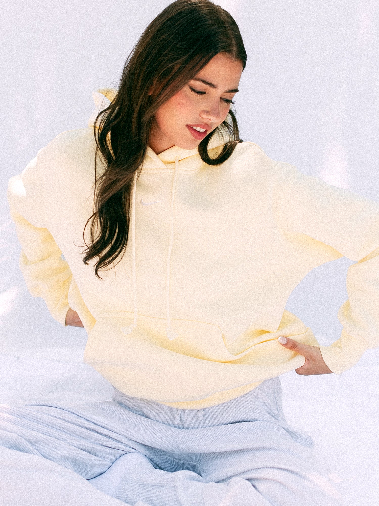 nike light yellow hoodie