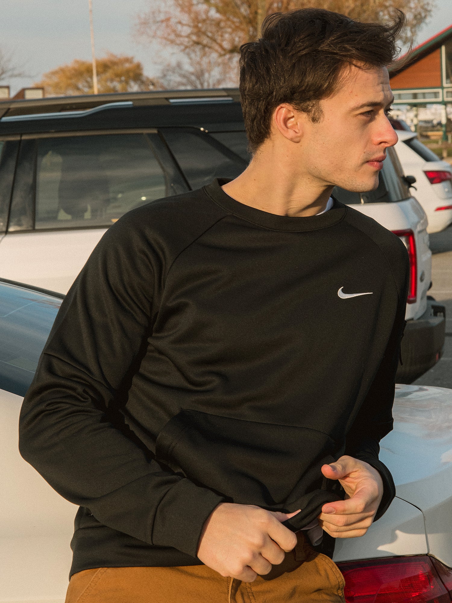 Nike therma fit crew on sale sweatshirt