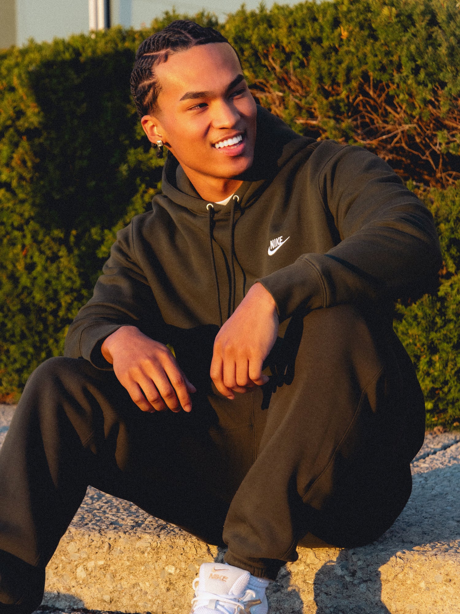 NIKE SPORTSWEAR CLUB PULLOVER HOODIE - SEQUOIA