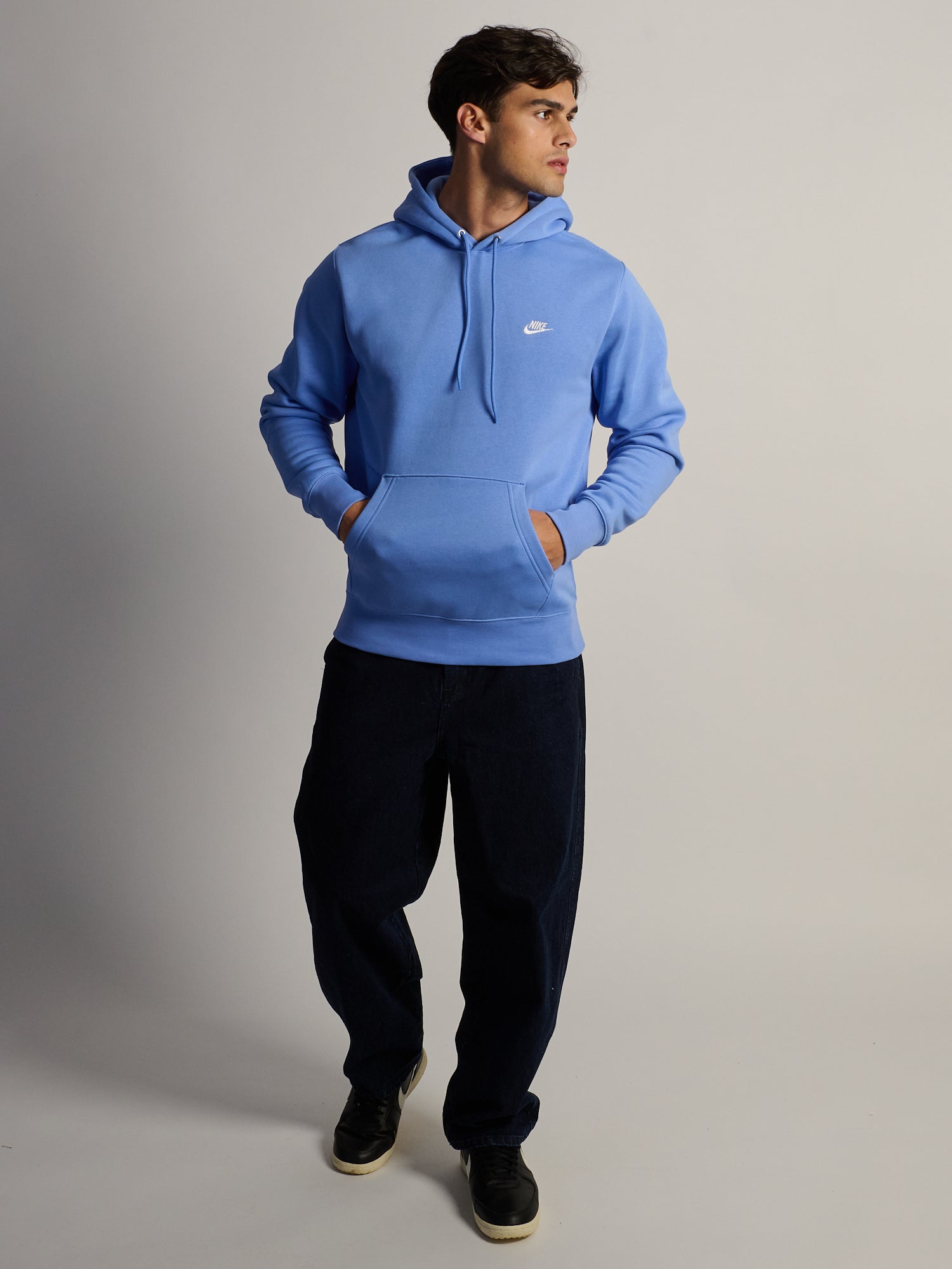 NIKE SPORTSWEAR CLUB PULL OVER HODDIE - ROYAL PULSE