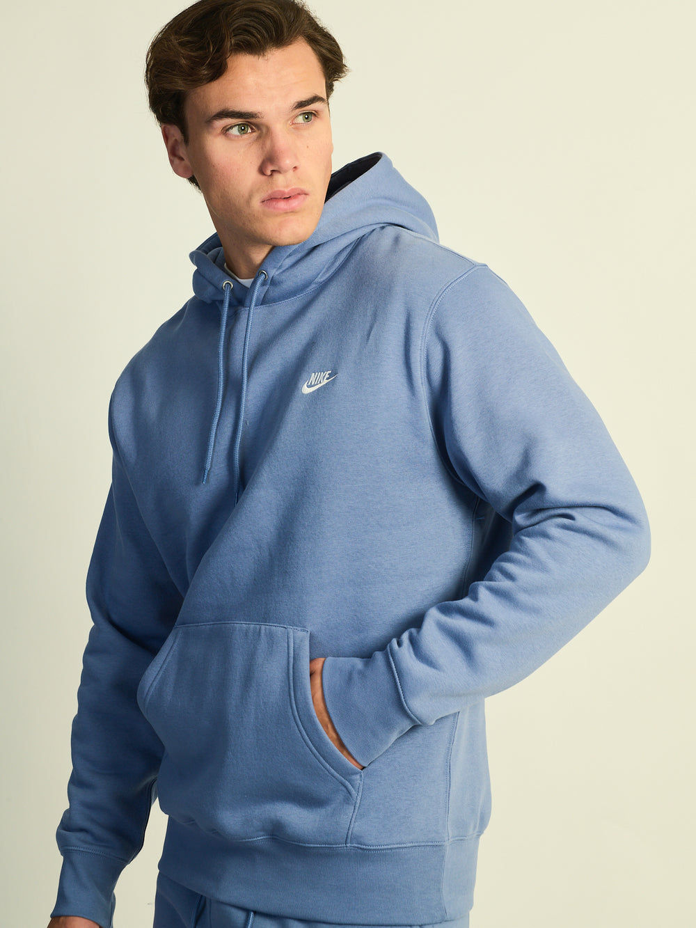NIKE SPORTSWEAR CLUB PULLOVER HOODIE - INDIGO