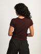 NIKE NIKE SPORTSWEAR CHILL KNIT CROP TEE - BURGUNDY - Boathouse