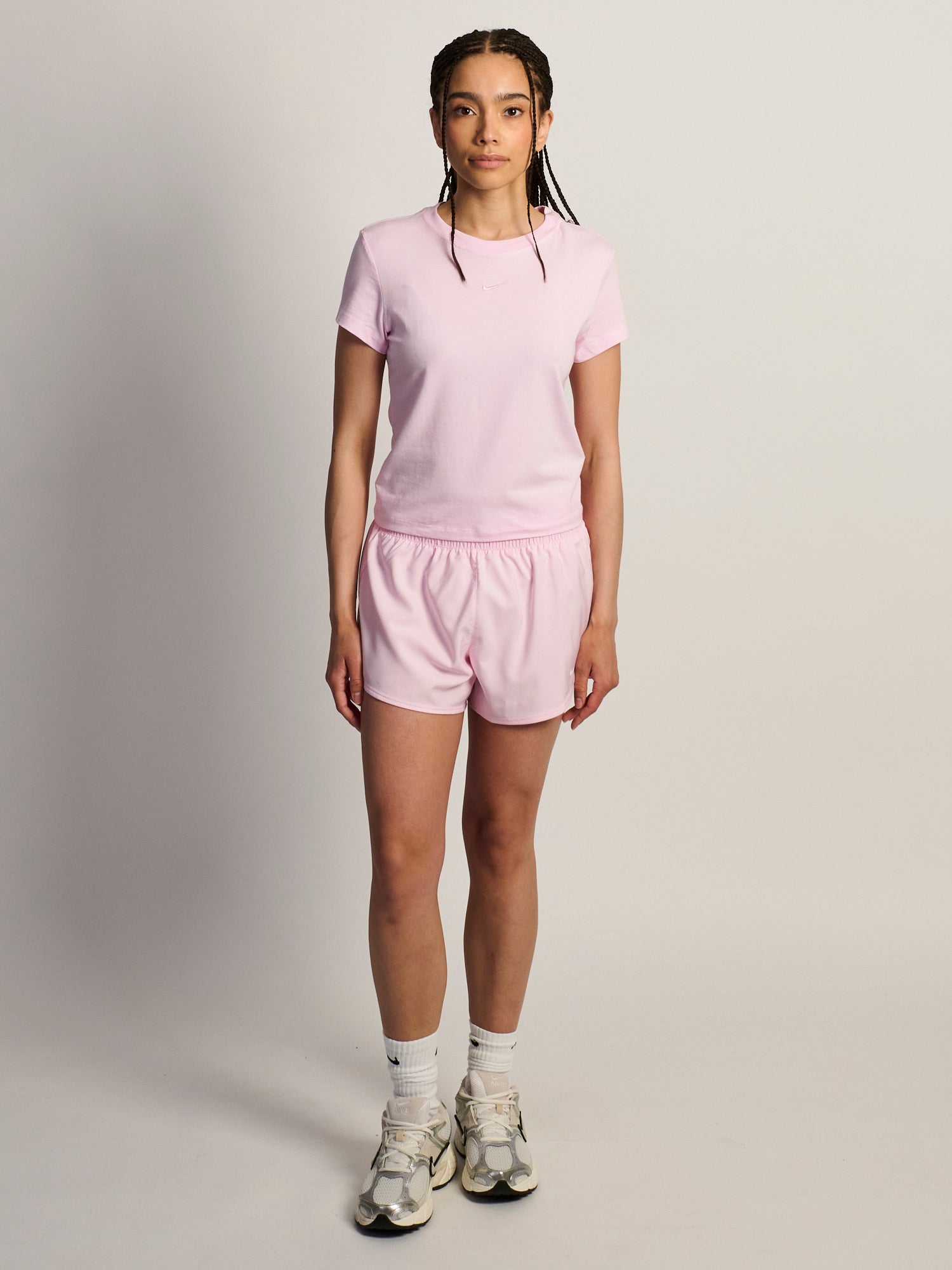NIKE SPORTSWEAR CHILL KNIT MID CROP TOP - PINK