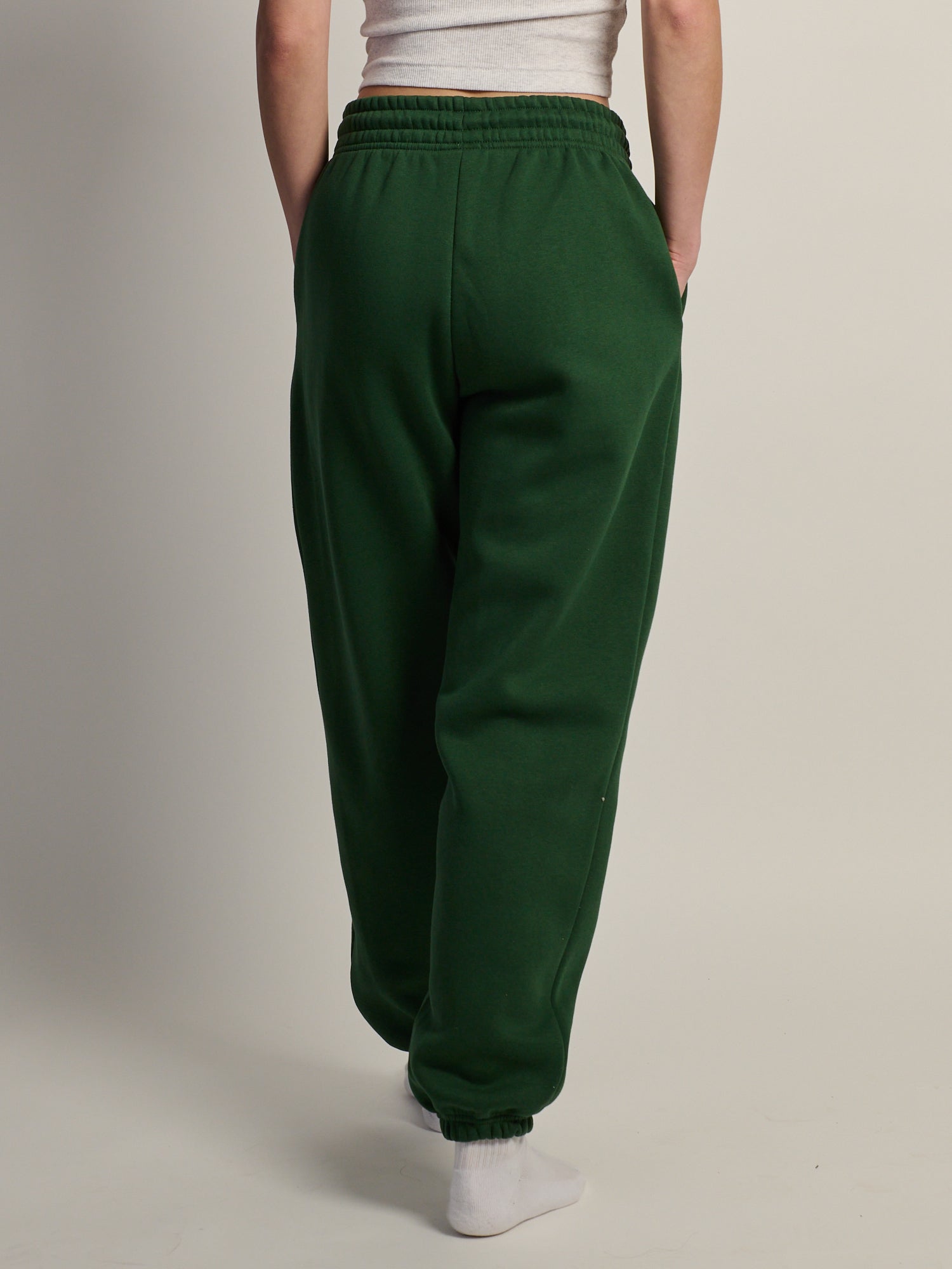 NIKE SPORTSWEAR PHOENIX FLEECE HIGHRISE OVERSIED PANT - FOREST