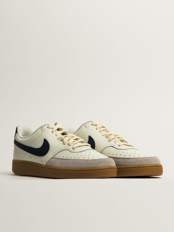 MENS NIKE COURT VISION LOW SNEAKER - SAIL/NAVY