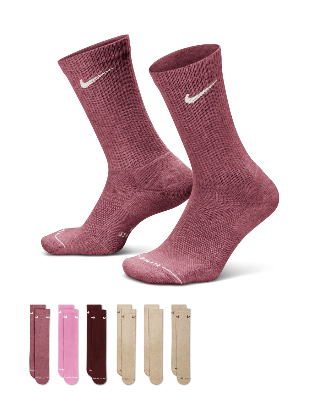 NIKE EVERYDAY CUSHIONED DF 6PK SOCK - MULTI