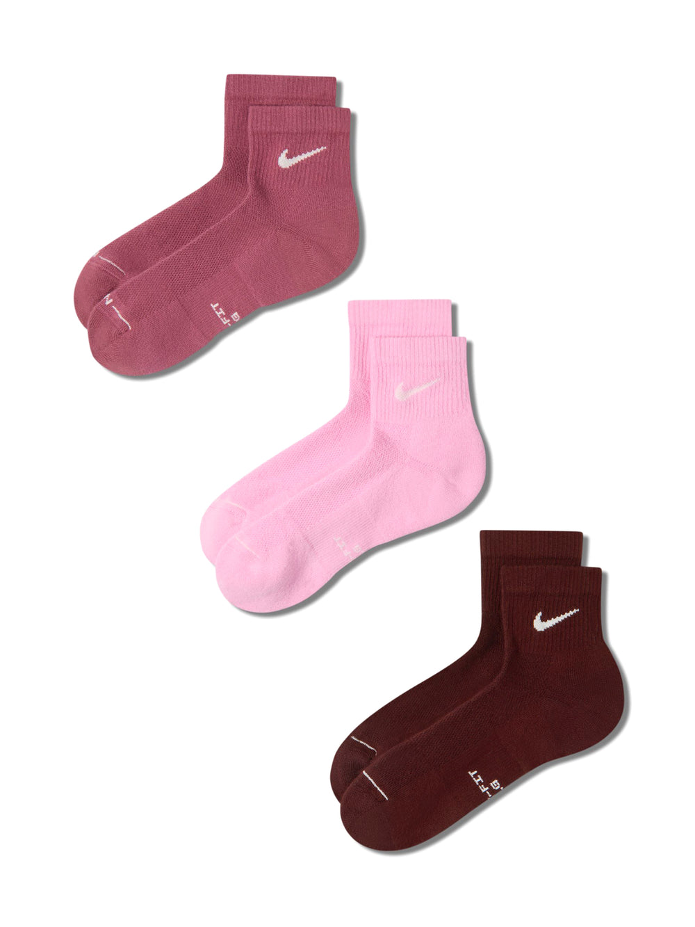 NIKE EVERYDAY CHEVILLE 3 PACK CHAUSSETTES - MULTI