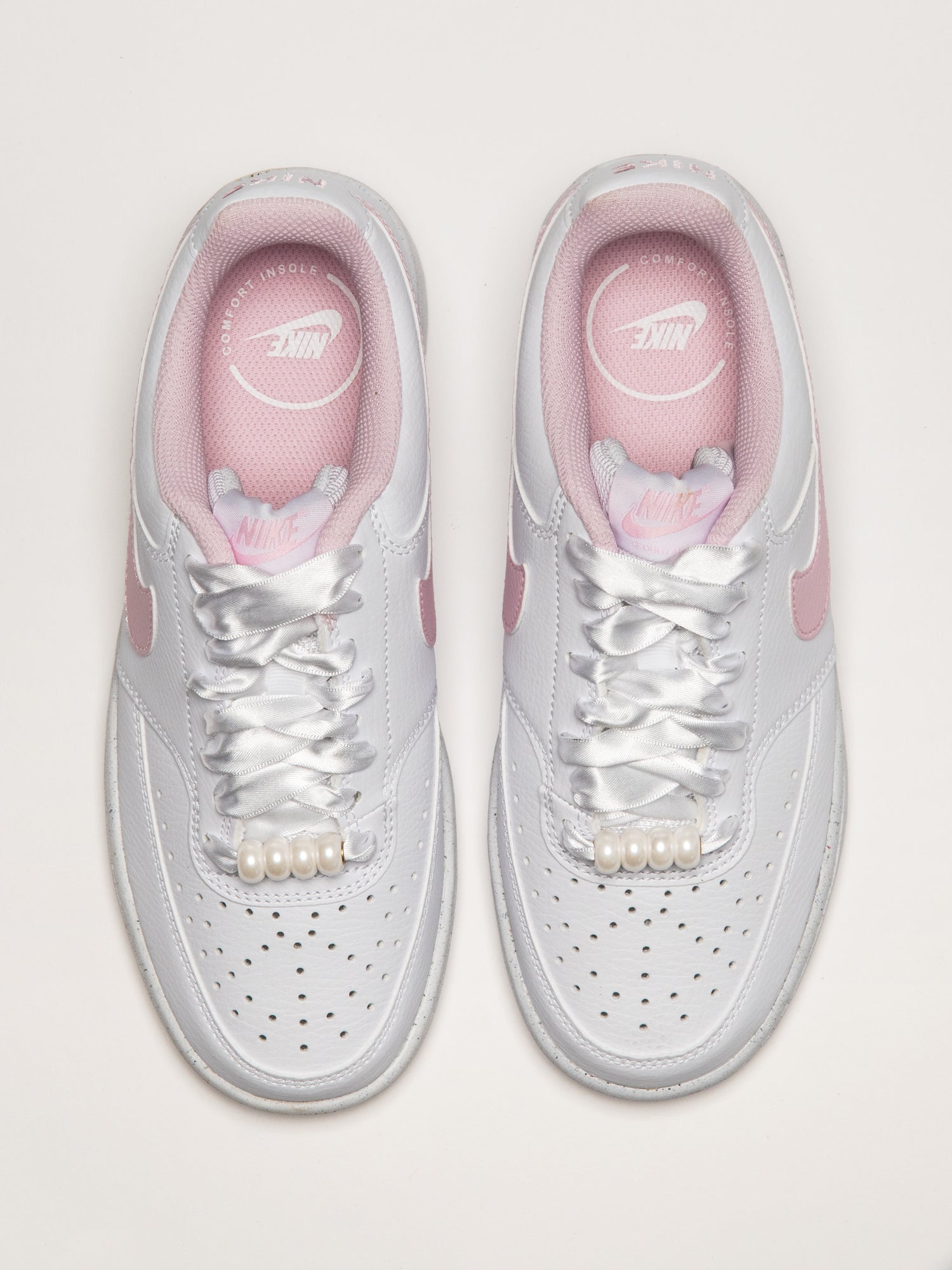 NIKE COURT VISION LOW SNEAKER FEMME - BLANC/ROSE