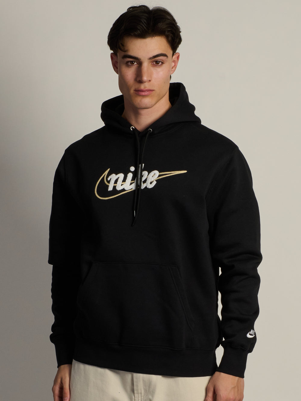 HOODIE CHENILLE NIKE CLUB P/O - NOIR