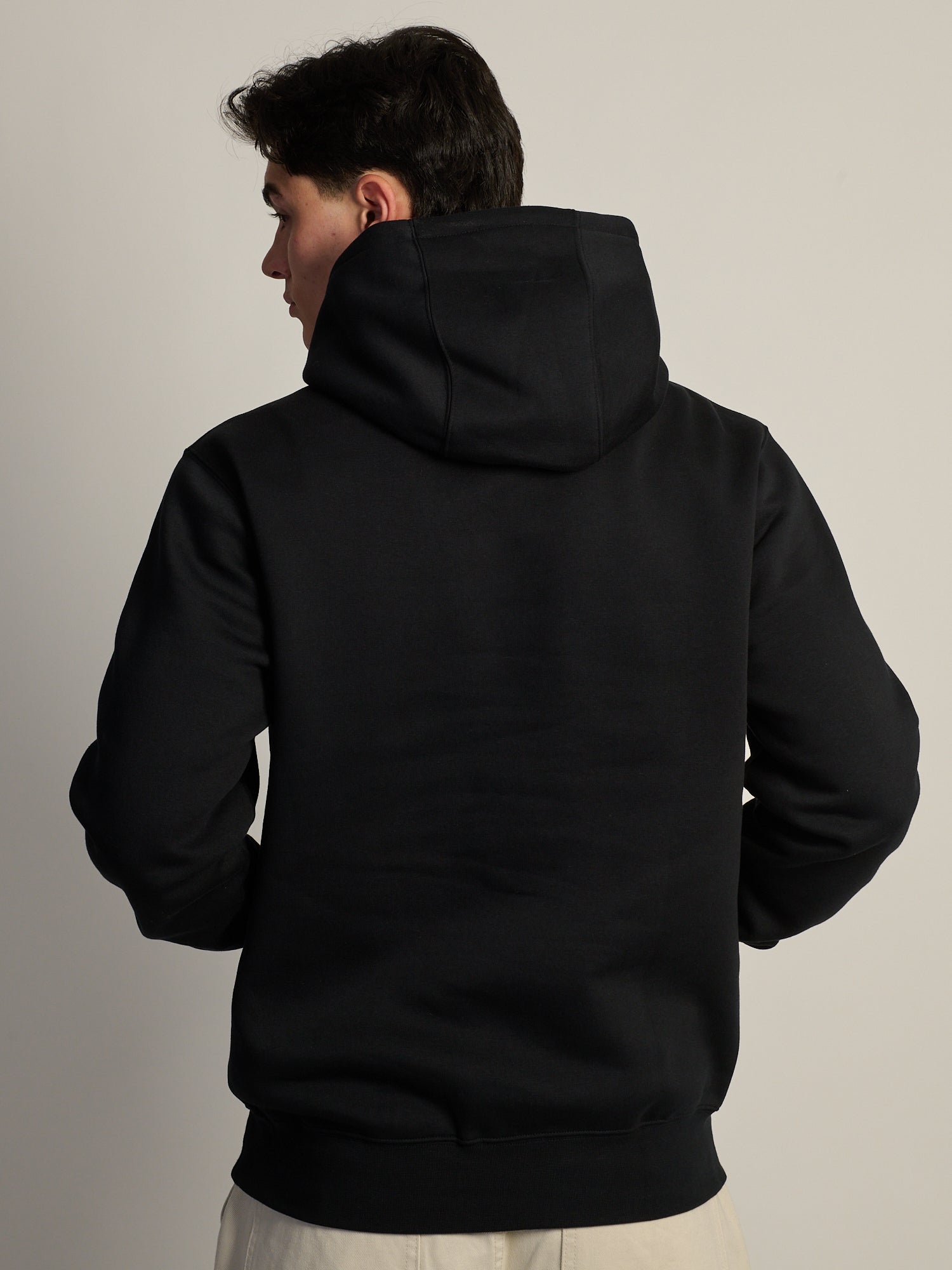 NIKE CLUB CHENILLE PULL OVER HODDIE - BLACK