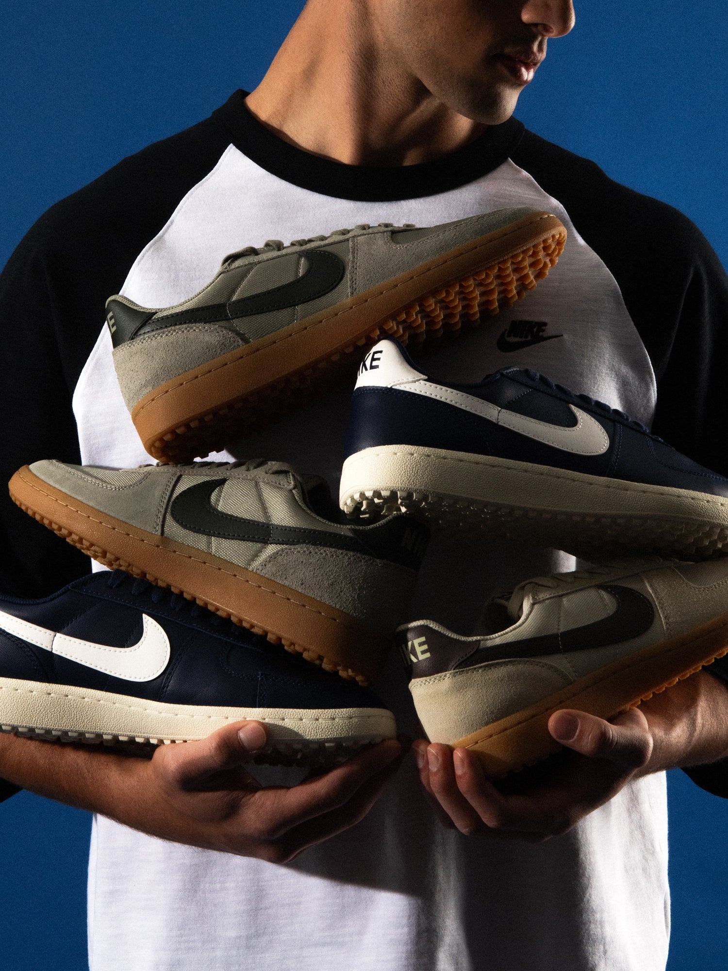 HOMMES NIKE FIELD GENERAL LTR SNEAKER - NAVY/SAIL