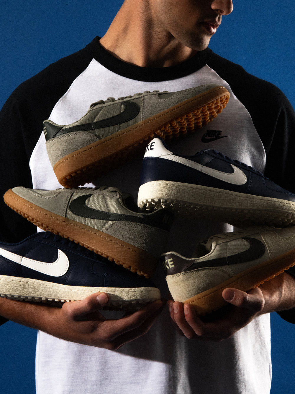 MENS NIKE FIELD GENERAL LTR SNEAKER - NAVY/SAIL